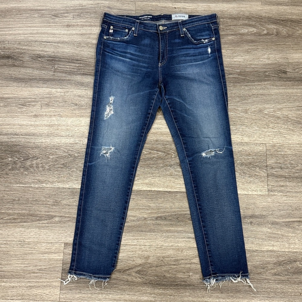 AG Adriano Goldschmied Indigo Jeans The Legging Ankle Super Skinny Denim 32 R
